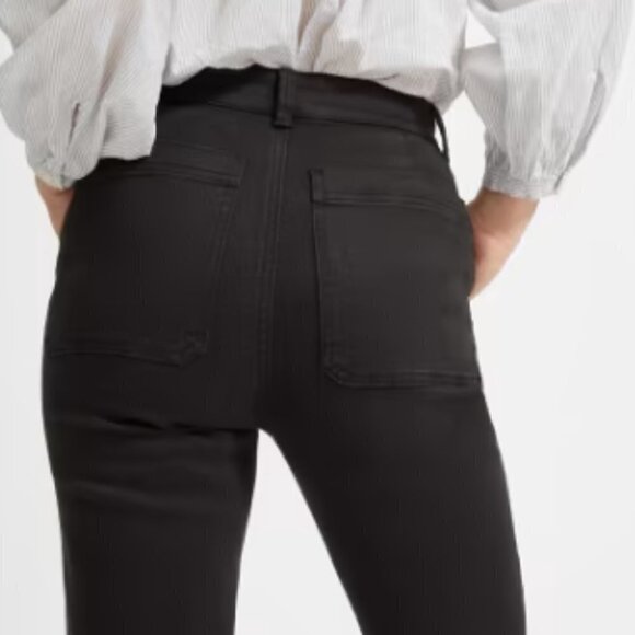 Everlane The Slim-Leg Crop Pant in Washed Black sz 4 - Picture 3 of 6